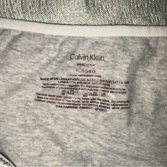 VINTAGE Calvin Klein Gray Camisole with Red CK Logo - Size XL - Picture 2 of 5